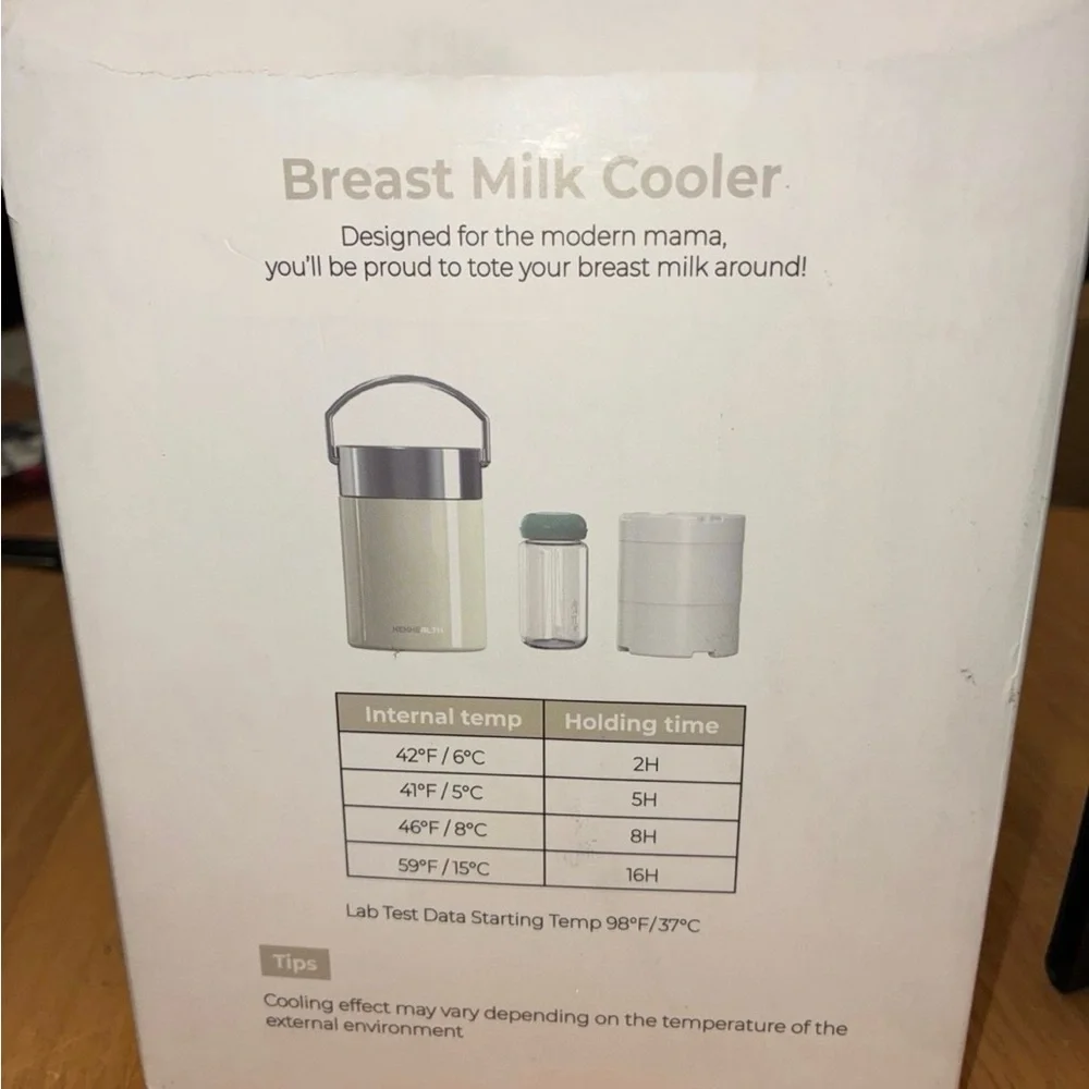 11oz Half-Day Cold-Chain Breastmilk Cooler, Double-Wall Vacuum Stainless Steel - Picture 8 of 9